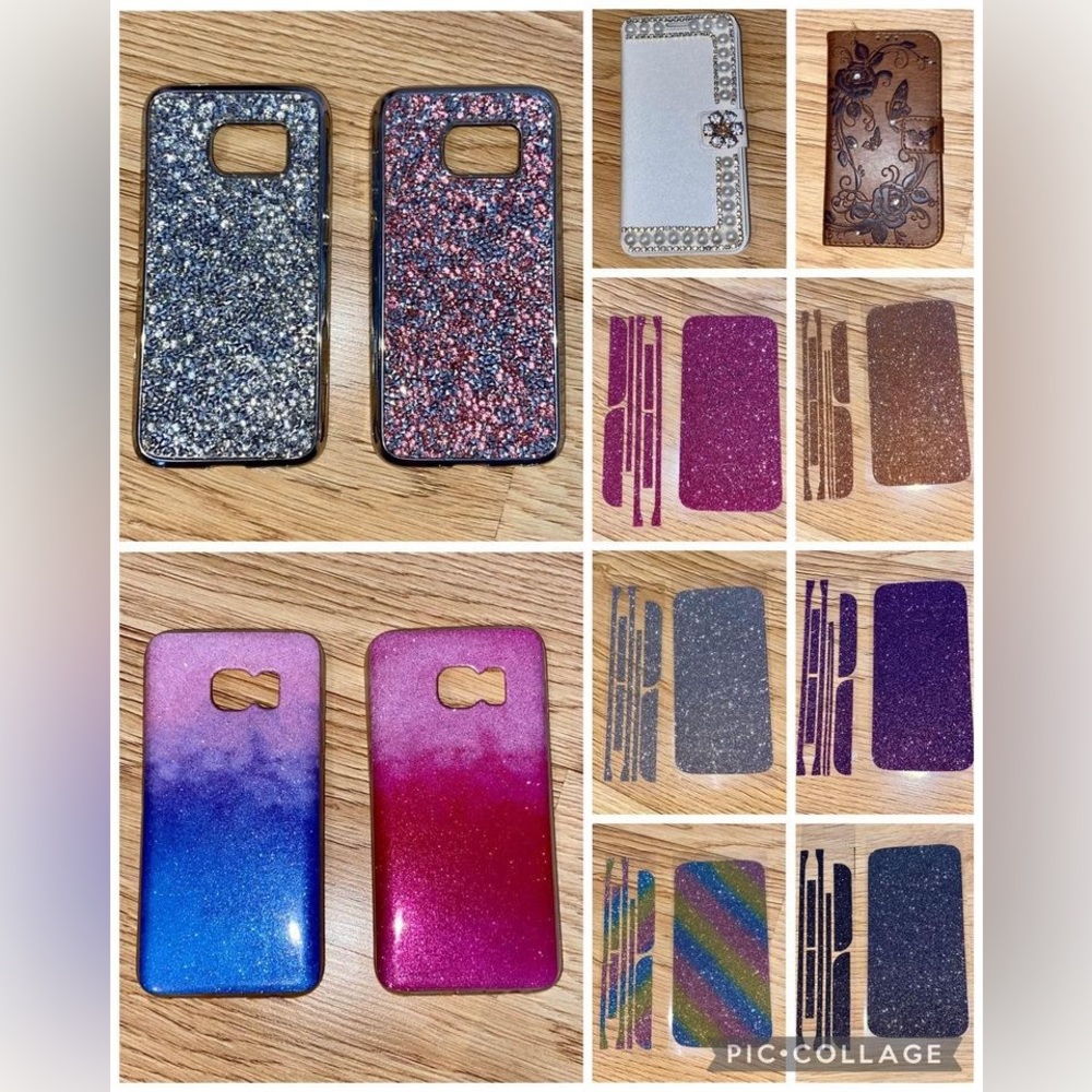 Samsung S7 cellphone cases and stickers BUNDLE of 16